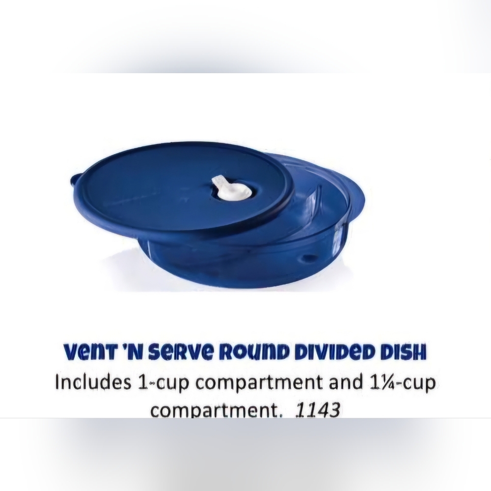 Tupperware vent n serve divided dish